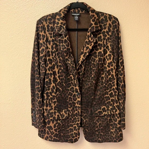 🇺🇸Lane Bryant Leopard Print One Button Blazer - Picture 2 of 11